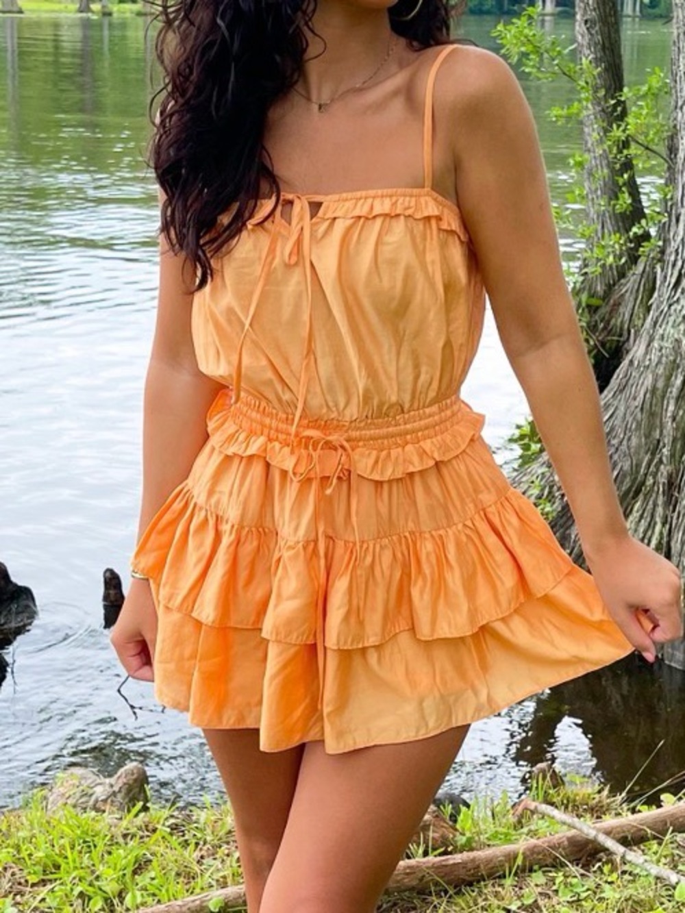 Idem Ditto Ruffle Romper Size Small